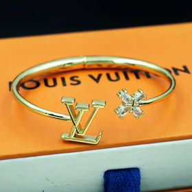 Louis Vuitton LV Buchstabe Blume eingelegte Zirkon Armband-3917